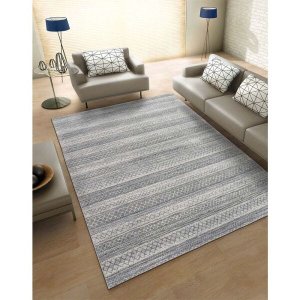 Tapete para Sala Belga Mykonos 3504 Cinza-Azul 1,95x2,50M - São Carlos