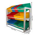 Ver imagem 2 de Organizador de Brinquedo Prateleira Infantil Colorido