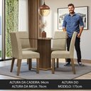 Ver imagem 4 de Conjunto Sala de Jantar Mesa Tampo de Vidro 4 Cadeiras Rustic/imperial Ivy Madesa