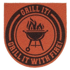 Capacho Super Print Grill It Laranja 0,60x0,60M - Kapazi