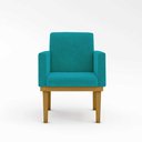 Ver mais imagens de Kit Sofá Namoradeira + Poltrona Reforçada Azul Turquesa
