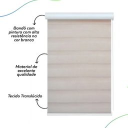 Persiana Rolo Double Vision Branca 180 (l) X 150 (a) Pronta - 3