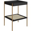 Ver imagem 6 de Kit 02 Mesas Lateral para Sala de Estar Industrial Indy A03 Nero Dourado - Lyam Decor