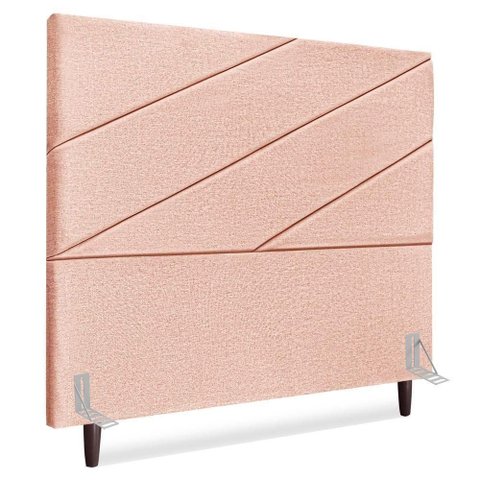 Cabeceira Queen 160 Cm com Frame Cristal Linho Rose Artte Rose