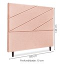 Ver imagem 3 de Cabeceira Queen 160 Cm com Frame Cristal Linho Rose Artte Rose