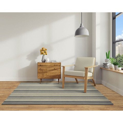 Tapete para Sala Metropole Moderno Cinza 1,00x1,50M - São Carlos
