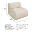 Ver imagem 6 de Poltrona Decorativa Orgânica Virgínia Bouclé - Doce Sonho Móveis Bege