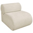 Ver imagem 1 de Poltrona Decorativa Orgânica Virgínia Bouclé - Doce Sonho Móveis Bege
