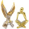 Kit Estátua Pensador Figura Abstrata Decoração + Águia Enfeite Mesa Decorativo Moderno Objeto Resina - 1