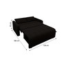 Sofá Cama para Sala de Estar Amora New Veludo Matrix - Preto - 6