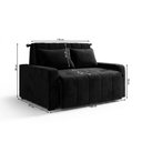 Ver imagem 6 de Sofá Cama para Sala de Estar Amora New Veludo Matrix - Preto