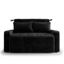 Ver imagem 2 de Sofá Cama para Sala de Estar Amora New Veludo Matrix - Preto