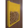 Quadro Porta Rolhas de Vinho Champanhe Tampinhas Decorativo Amarelo Laca - 2