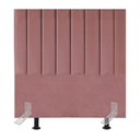 Ver imagem 1 de Cabeceira Cama Solteiro Box 100 Cm Luna Veludo e Frame Rosé