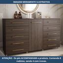 Ver imagem 5 de Cômoda 1 Porta 10 Gavetas com Rodízio Imperial Marrom/Capuccino