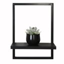 Ver imagem 1 de Nicho Prateleira Quadro Retangular Vertical 40x28 com Base Preto
