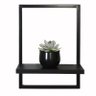 Nicho Prateleira Quadro Retangular Vertical 40x28 com Base Preto - 1