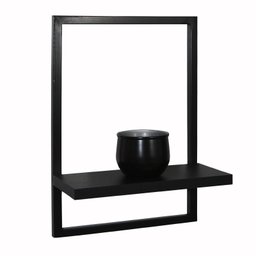Nicho Prateleira Quadro Retangular Vertical 40x28 com Base Preto - 2