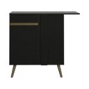 Ver imagem 3 de Balcão de Cozinha Canto com 1 Porta 90cm Retrô Florença Multimóveis MP2432 Preto
