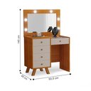 Ver imagem 2 de Penteadeira com 5 Gavetas Marselha Freijó Maní