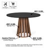 Mesa de Jantar Redonda 6 Lugares 120cm Gabi Preto/noronha - Straub Web - 2