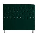 Ver imagem 1 de Cabeceira de Cama Box Bella Casal 140 Cm Suede Botão Cristal Verde Ec Móveis