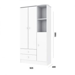 Guarda-Roupa de Bebê 3 Portas 2 Gavetas Baby - 4 Guarda-Roupa de Bebê 3 Portas 2 Gavetas Baby - 4