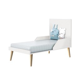 Jogo de Quarto Infantil Theo Cômoda 6 Gavetas e Berço Branco Fosco com Pés Madeira Natural - Reller - 5 Jogo de Quarto Infantil Theo Cômoda 6 Gavetas e Berço Branco Fosco com Pés Madeira Natural - Reller - 5