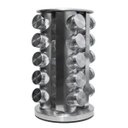 Ver imagem 1 de Porta Tempero Condimento Inox 20 Potes Com Suporte Giratório