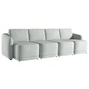 Ver mais imagens de Sofá Cama Modulado Retrátil e Reclinável Decorativo Varsóvia 396cm Veludo Cinza G33 - Gran Belo