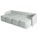 Ver imagem 3 de Sofá Cama Modulado Retrátil e Reclinável Decorativo Varsóvia 396cm Veludo Cinza G33 - Gran Belo
