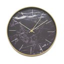 Ver imagem 1 de Relógio Parede Ouro Velho 30 X 30Cm Fundo Mármore Escritório