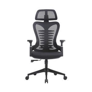 Cadeira Escritório Presidente Bio Ergonômica Suporte Lombar Cabeça Ajustável Sistema Relax Preta