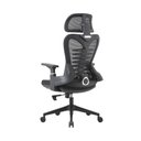 Ver mais imagens de Cadeira Escritório Presidente Bio Ergonômica Suporte Lombar Cabeça Ajustável Sistema Relax Preta