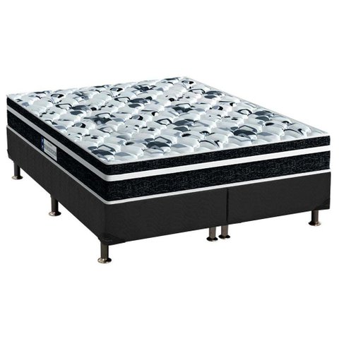Cama Box Queen: Colchão Anatômico Probel D28/EP Advanced Tech1000 Plus + Base CRC Suede Gray(