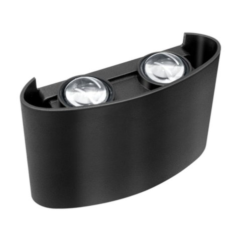 Arandela Led Lentille Double Preta 4w Branco 6500k