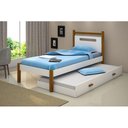 Ver imagem 1 de Cama Solteiro Eloa Com Auxiliar Branco E Mel