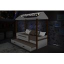 Ver imagem 3 de Cama Montessoriana Sara Solteiro com Cama Auxiliar e Led Branco/mel - Branco/mel