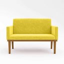 Ver imagem 1 de Namoradeira Base Reforçada Sofá Confortável ? Balaqui Decor Cor:amarelo