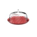 Ver imagem 1 de Boleira Vermelha 30 Cm Cúpula Transparente Crippa Multiuso