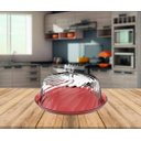 Ver imagem 2 de Boleira Vermelha 30 Cm Cúpula Transparente Crippa Multiuso