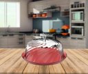 Ver imagem 2 de Boleira Vermelha 30 Cm Cúpula Transparente Crippa Multiuso