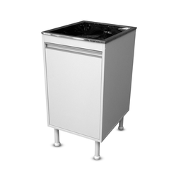 Balcão Lavação 100% Mdf Branco Bp com Tanque Inox 30 L - 3