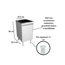 Ver imagem 4 de Balcão Lavação 100% Mdf Branco Bp com Tanque Inox 30 L