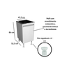 Balcão Lavação 100% Mdf Branco Bp com Tanque Inox 30 L - 4