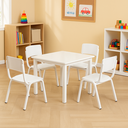 Ver imagem 2 de Jogo de Mesa Infantil com 4 Cadeiras Brancas – Creche e Sala de Aula