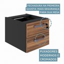 Ver imagem 3 de Gaveteiro Suspenso SAT3340 2 Gavetas MDP com Corrediça Telescópica Nogal Sevilha e Preto Tx Gebb