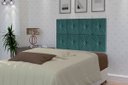 Ver imagem 1 de Painel de Cama Box Botão Solteiro 0,90 Elegance Cor Azul - Comprar Moveis em Casa