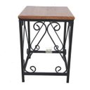 Ver imagem 1 de banco quadrado rococo vertical preto banqueta puff seat garden ferro e madeira de demolição sala