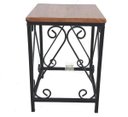 Ver imagem 1 de banco quadrado rococo vertical preto banqueta puff seat garden ferro e madeira de demolição sala